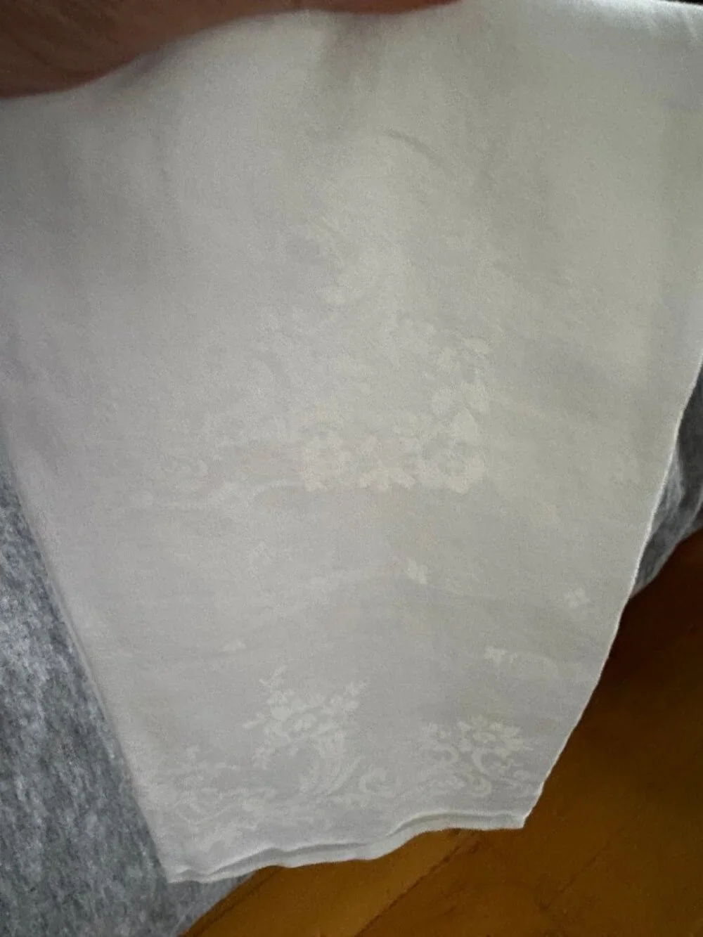 Antique Linen Damaslk Floral Pattern Napkins set of 10